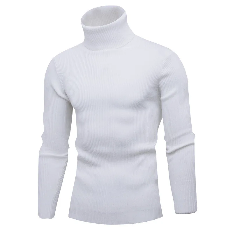 New Autumn Winter neck  Men Solid Color Casual  Pullovers  Mens Slim Fit Pullove - £83.53 GBP