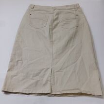 Christopher & Banks RN#63823 Women's Tan/Khaki Cotton Blend Denim Skirt Size 8 image 2