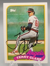 Terry Clark Signed 1989 Topps #129 Autographed Baseball Card - $2.97