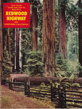 Vintage Booklet - Map Guide to Redwood Highway &amp; North CA - 1954 - Memorabilia - £4.63 GBP