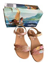 Disney&#39;s Moana Strappy Feather Girl Sandals Size 12 New - $28.04