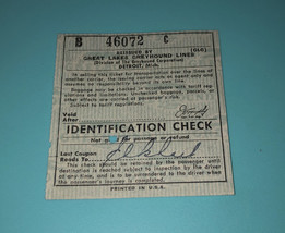 Great Lakes Greyhound Lines Detroit, Michigan 1956 Vintage Ticket Stub - $156.66 MXN
