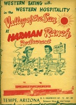 Harman Ranch Restaurant Menu Tempe Arizona Western Eating &amp; Hospitality 1950&#39;s - £178.40 GBP