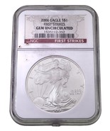 2006 S $1 Argento American Eagle Selezionato By NGC As Gemma Fior Primo ... - $121.80 CAD
