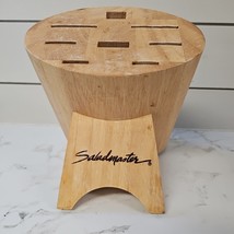 Saladmaster Knife Block Blond Oak 8 Slots #1124 No Knives Block Only  - $423.50 MXN