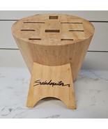 Saladmaster Knife Block Blond Oak 8 Slots #1124 No Knives Block Only  - $423.50 MXN