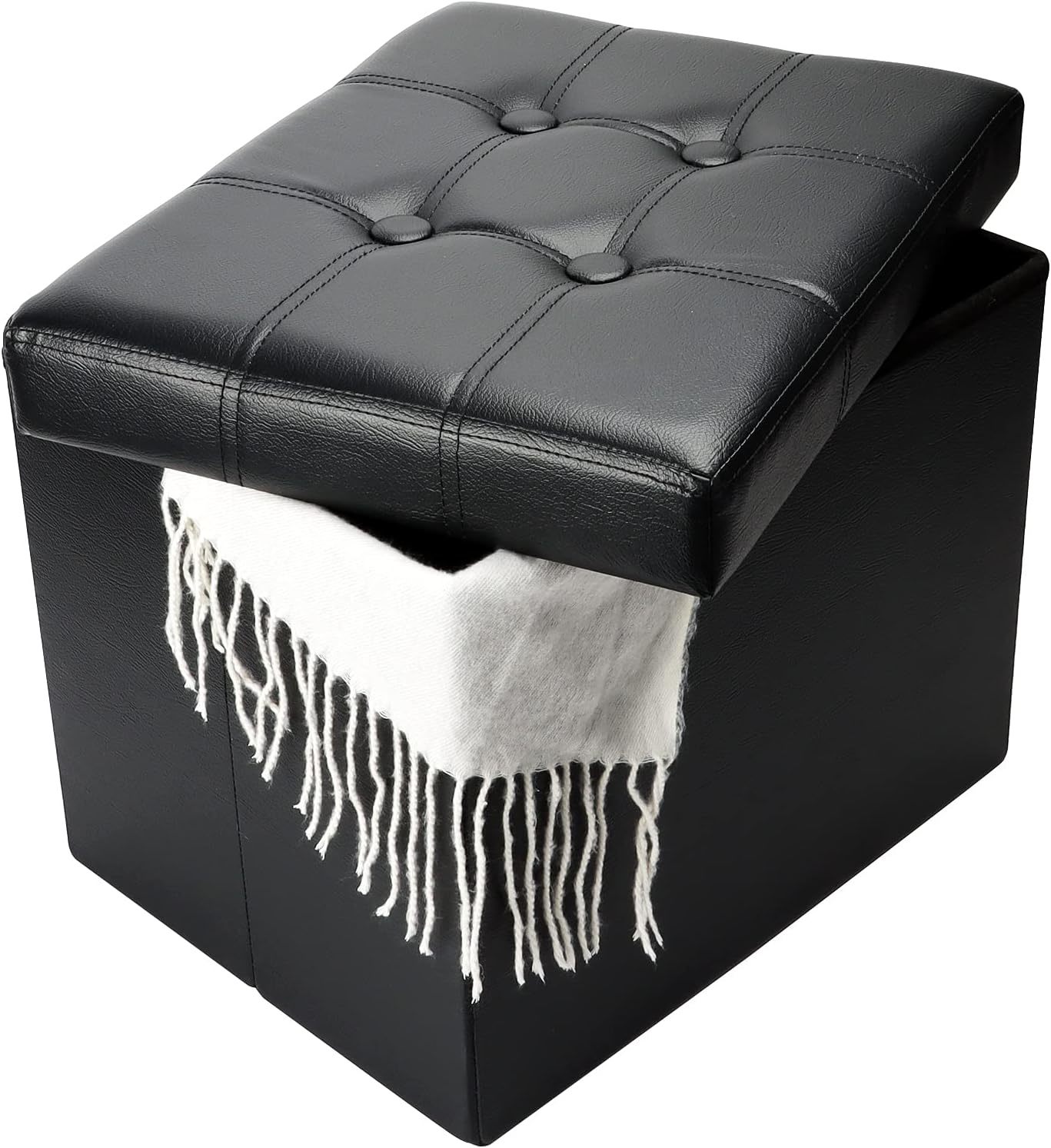 Storage Ottoman, 17X13X13In Folding Coffee Table, Abioyear Folding Foot ... - $37.94