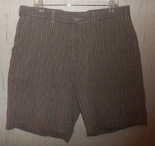 EXCELLENT MENS ASHWORTH BEIGE WITH STRIPES SEERSUCKER SHORTS   SIZE 38 - £18.34 GBP