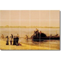 Thomas Eakins Waterfront Painting Ceramic Tile Mural BTZ02968 - £193.47 GBP+