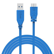 USB 3.0 Type A Male to Micro B Male Data Cable Lead - Super Fast Speed - Blue - £3.92 GBP
