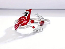 cardinal crystal moon ring - $14.84