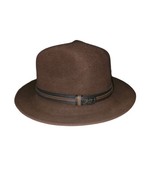 BAILEY Brandt Fedora Medium Mens Wool Brown Inches - 2.5 Brim 3.5 Crown ... - $58.65 CAD