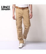  New 2019 Spring / Summer Men&#39;s Cargo Tactical Pants Casual Loose Style - $82.25 CAD