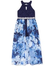 Speechless Girls Glitter-Lace Walk-Through Maxi Dress - £20.62 GBP
