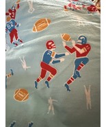 Football All Over Players Soft Flannel Fabric 2 Yards Sewing Crafts Blue... - $232.51 MXN