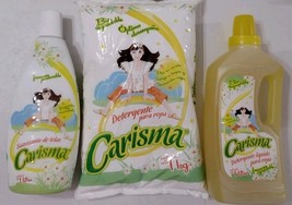 3X CARISMA DETERGENTE LIQUIDO , 1 BOLSA DE POLVO , 1 SUAVIZANTE - ENVIO ... - $612.27 MXN