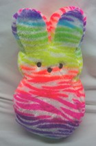 Just Born Peeps Soft Bright Zebra Print Bunny Peep 9&quot; Plush Stuffed Animal Toy - £11.84 GBP