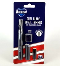 Barbasol Battery Powered Dual Blade Detail Trimmer w/ Stainless Steel Bl... - £8.75 GBP