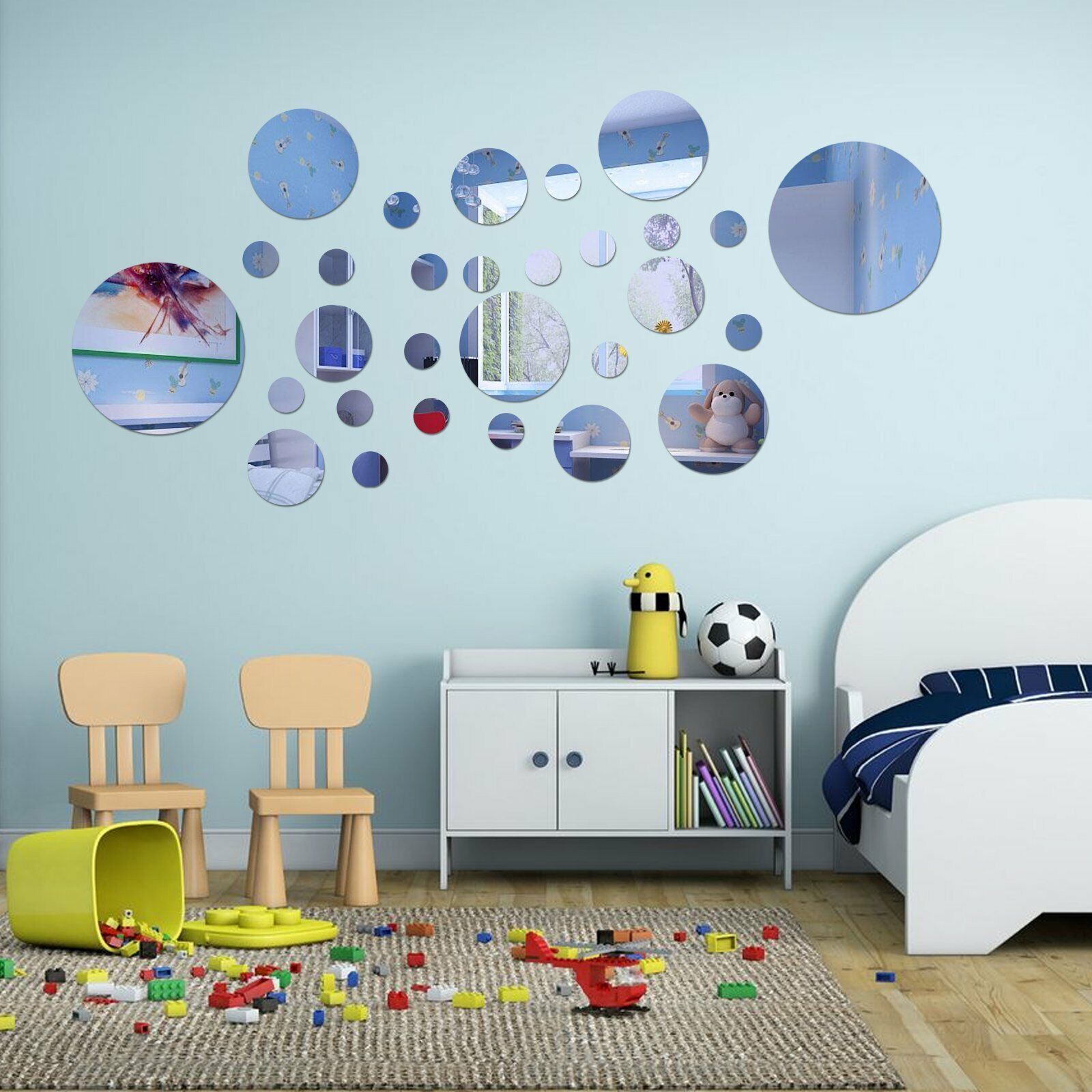 30X Removable 3D Mirror Wall Stickers Circle Decal Art Mural Home Room D... - $17.99