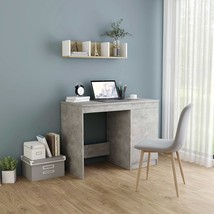  Desk Concrete Grey Engineered Wood Desk Rectangular Modern - $2,637.13 MXN
