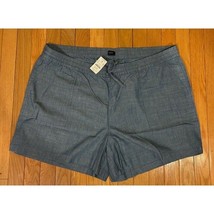 J. Crew Women&#39;s Cotton Blue Shorts with drawstring waist Size 3XL Chambr... - $416.71 MXN