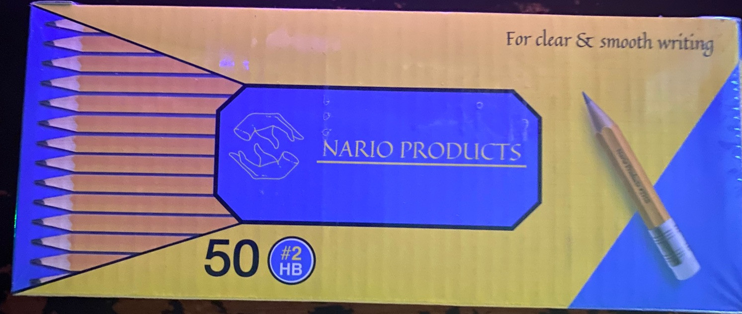 Nario Products 50 Pack #2 HB Yellow Pencils Pre Sharpened Clear &amp; Smooth... - £5.11 GBP