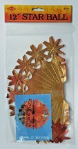 1990's Beistle 12" Star Ball Autumn Decoration New In Packaging - $9.99