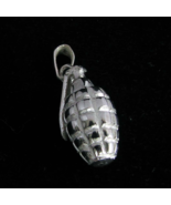 Sterling silver Hand Grenade Pendant Army soldier explosive weapon high ... - $75.35 CAD