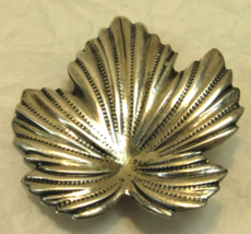 Vintage Sterling by Jewelart Silver Signed Leaf Brooch Pin 1-3/4&quot; - £19.77 GBP