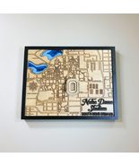 Notre Dame Stadium 3D Wooden Map Wall Art, South Bend Indiana Campus Lay... - $40.17 CAD