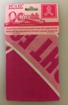 Brand New Cherish Breast Cancer &quot;Fight For The Girls&quot; Bandanna,Free Shipping - £7.21 GBP