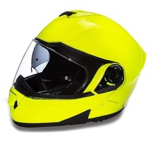 Daytona Glide Fluorescent Yellow Dot Approved Modular Motorcycle Helmet MG1-FY - $151.16+