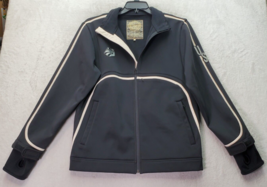 Authentic Jacket Mens Medium Black US Ski Team Polyester Long Sleeve Full Zipper - £21.67 GBP