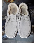 Hey Dude Wendy Corduroy Grey/Faux Fur Shoes Size 9 Women&#39;s - €20,12 EUR