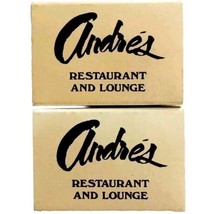 Andres Restaurant Lounge Closed Vintage Box Matches Carmel CA Lot Of 2 E11 - $210.17 MXN