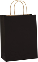 Kraft Paper Bags With Handles Bulk Black100 Count Pack of 1 NEW - £34.03 GBP