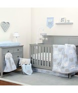 Crib Bedding Baby Boy Elephant 8-Piece Set Nursery Blue Grey Comforter S... - £151.89 GBP