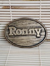 Vintage RONNY Belt Buckle By Oden - Made In USA - 2-3/4”x 2” - $15.50