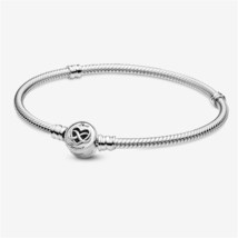 Pandora Sterling Silver Eternal Heart Bracelet, Snake Chain Bracelet Gifts - $18.99