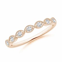 ANGARA Natural G VS2 Diamond Wedding Band in 14K Gold Size 3-13 (GVS2, 0.2 Ctw) - £429.59 GBP