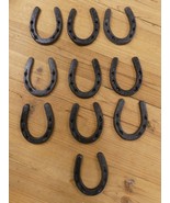 10 CAST IRON SMALL HORSESHOE 3&quot; x 3 1/2&quot; Horse Nick Nack Decorative BLAC... - $40.71 CAD