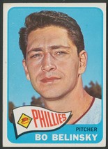 1965 Topps Card 225 Bo Belinsky Phillies Unedited 800 DPI Scan Photos - $5.65