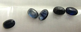 Sapphire Lot of five Oval Facet Natural Blue 6x4 x2.1mm Loose Gemstone - £7.86 GBP