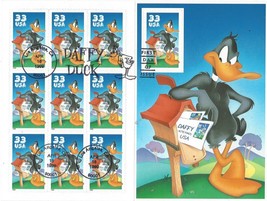 USPS 1999 Looney Tunes Daffy Duck 10x33-cent Sheet Pane- MNH - £7.74 GBP