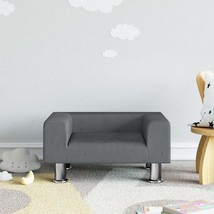 vidaXL Kids Sofa Dark grey Velvet, solid pine wood Mini Durable - $103.19