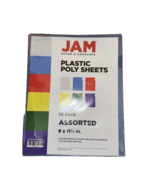 JAM PAPER Plastic Sleeves - Letter Size - 9 x 11 1/2 - Assorted Color Pr... - $3.60