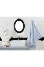Maynard Jacquard Bath Towel - Blue / White - 70x140 Cm - $22.56