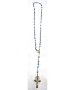 Catamore Rosary Sterling Silver Blue Faceted Crystal Crucifix Religious ... - $124.44