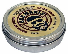 Honey House Naturals Bee Manly Organic Beard Balm Naked Mens Grooming Unscented - £11.60 GBP