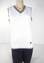 Fila Essenza White V Neck Sweater Vest Women&#39;s Large L NWT - £46.92 GBP